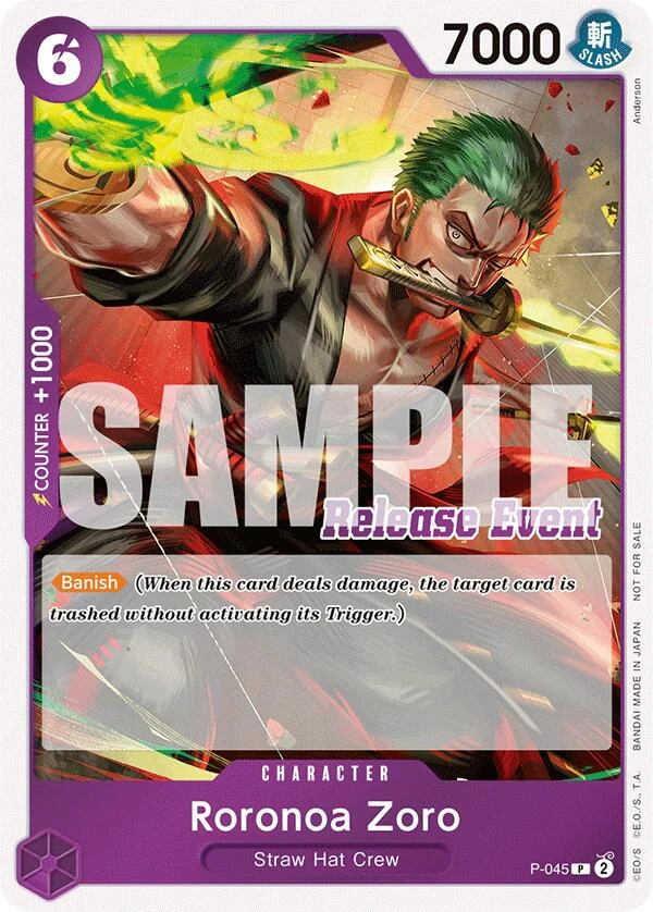Roronoa Zoro (ST15 - ST20 Release Event Winner Pack) (P-045) (One Piece Promotion Cards)