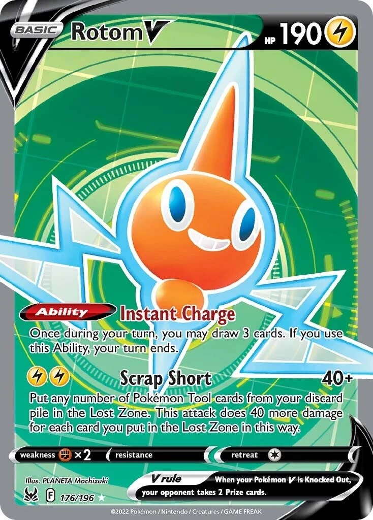 Rotom V (Full Art) (176/196) (SWSH11: Lost Origin)