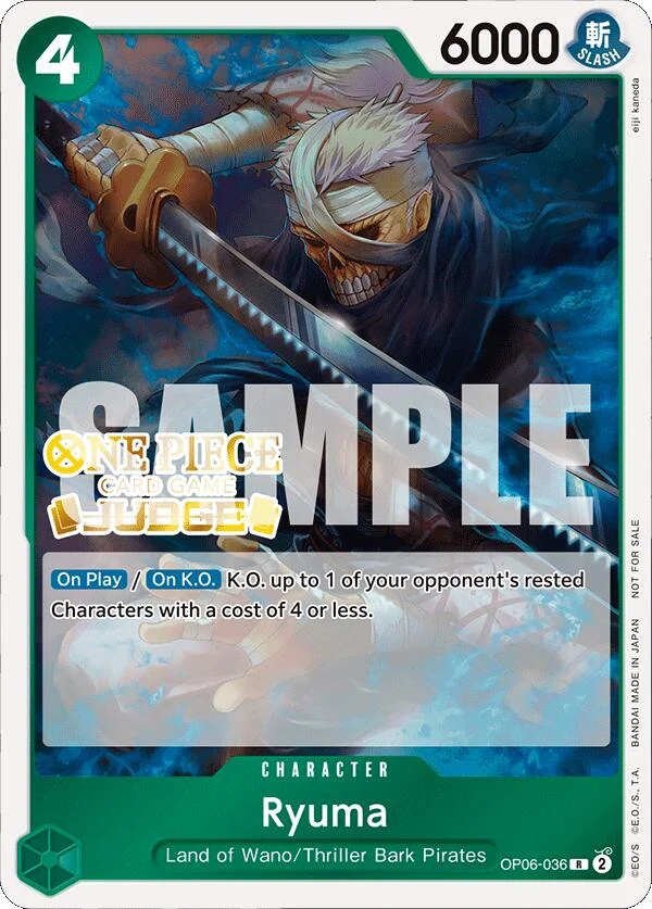 Ryuma (Judge Pack Vol. 4) (OP06-036) (One Piece Promotion Cards)