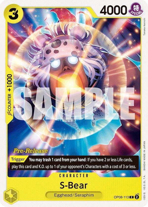 S-Bear (OP08-113) (Two Legends Pre-Release Cards)