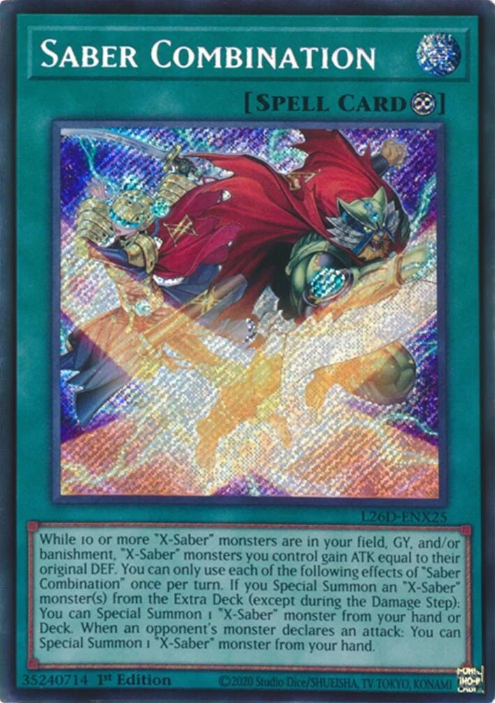 Saber Combination (Secret Rare) (L26D-ENX25) (Legendary Modern Decks 2026)