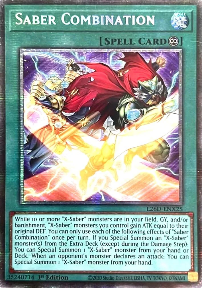 Saber Combination (Starlight Rare) (L26D-ENX25) (Legendary Modern Decks 2026)