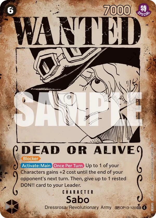 Sabo (120) (Wanted Poster) (OP13-120) (Carrying On His Will)