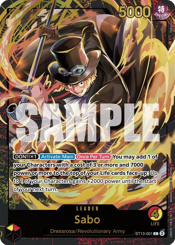 Sabo (Premium Card Collection -Leader Collection-) (ST13-001) (One Piece Promotion Cards)