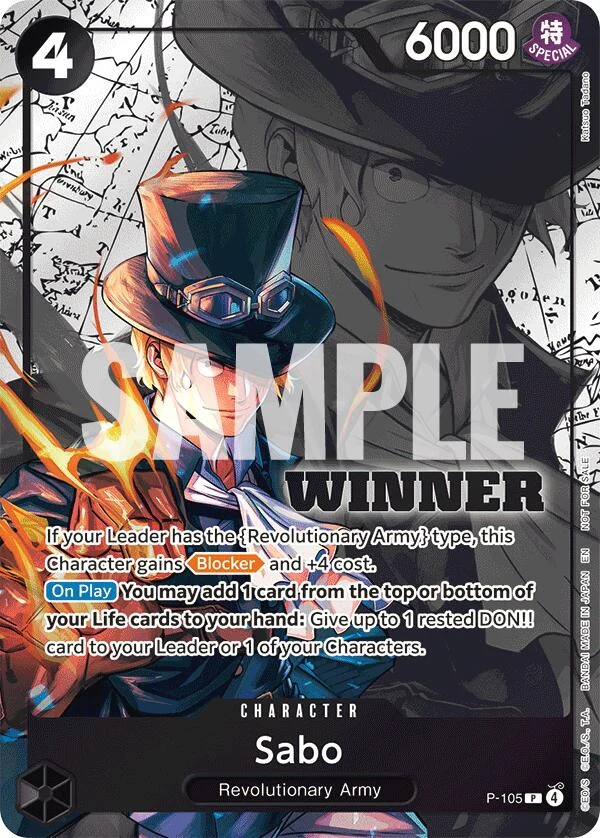 Sabo (Winner Pack 2026 Vol. 2) (P-105) (One Piece Promotion Cards)