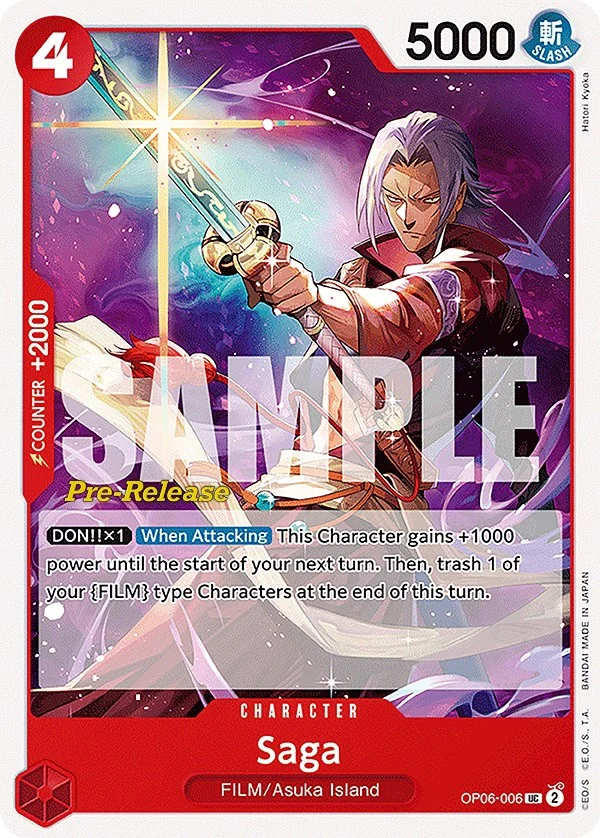Saga (OP06-006) (Wings of the Captain Pre-Release Cards)