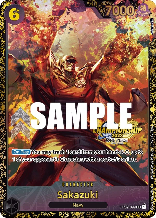 Sakazuki (Championship 2023) (OP02-099) (One Piece Promotion Cards)