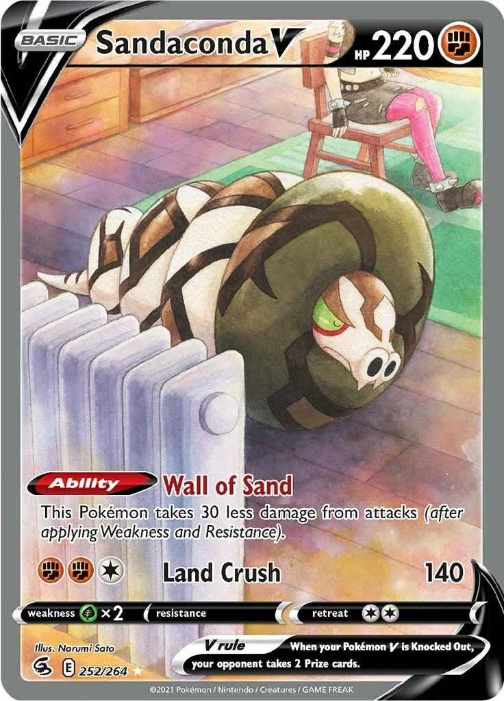 Sandaconda V (Alternate Full Art) (252/264) (SWSH08: Fusion Strike)