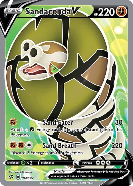 Sandaconda V (Full Art) (184/192) (SWSH02: Rebel Clash)