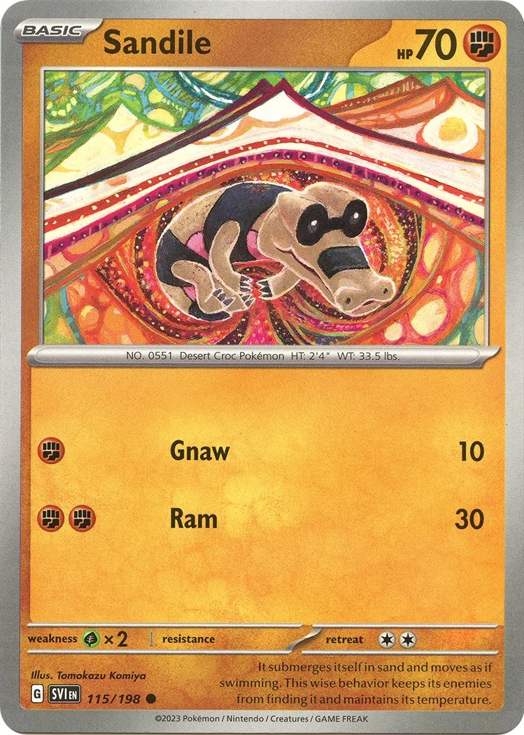 Sandile (115/198) (SV01: Scarlet & Violet Base Set)