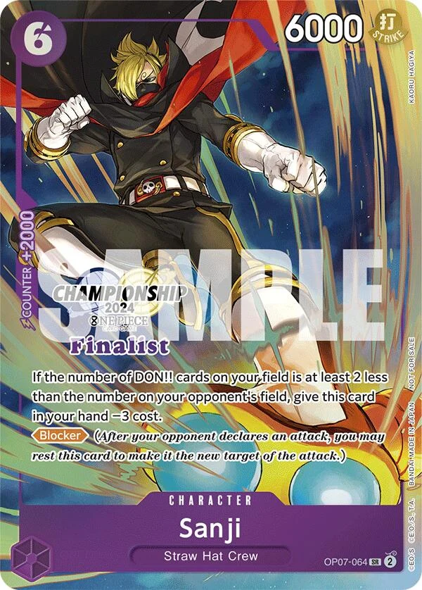 Sanji (Championship 2024 Finalist Card Set) (OP07-064) (One Piece Promotion Cards)