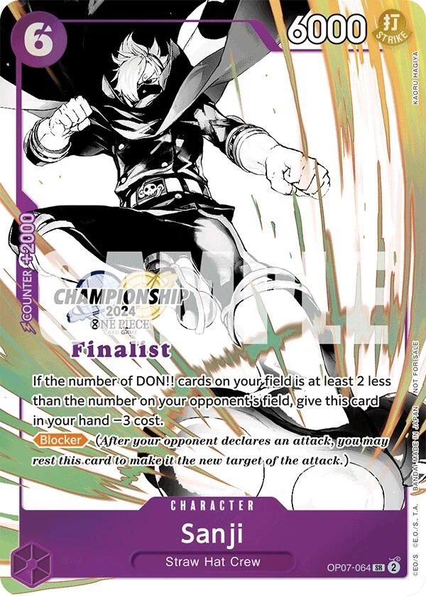 Sanji (Championship 2024 Finalist Card Set Vol. 2) (OP07-064) (One Piece Promotion Cards)
