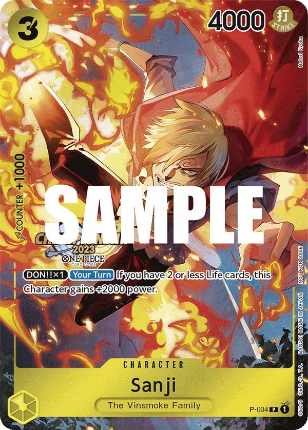Sanji (CS 2023 Event Pack) (P-034) (One Piece Promotion Cards)