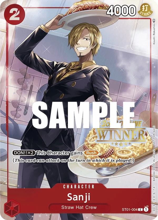 Sanji (Offline Regional 2023) [Winner] (ST01-004) (One Piece Promotion Cards)