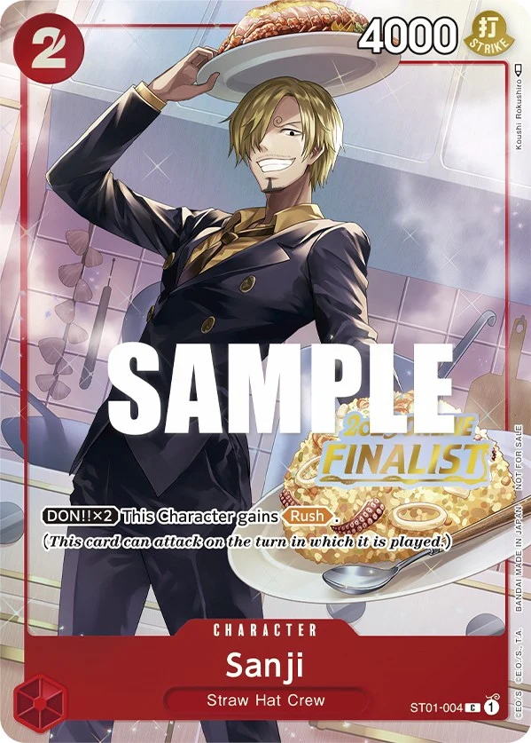 Sanji (Online Regional 2023) [Finalist] (ST01-004) (One Piece Promotion Cards)