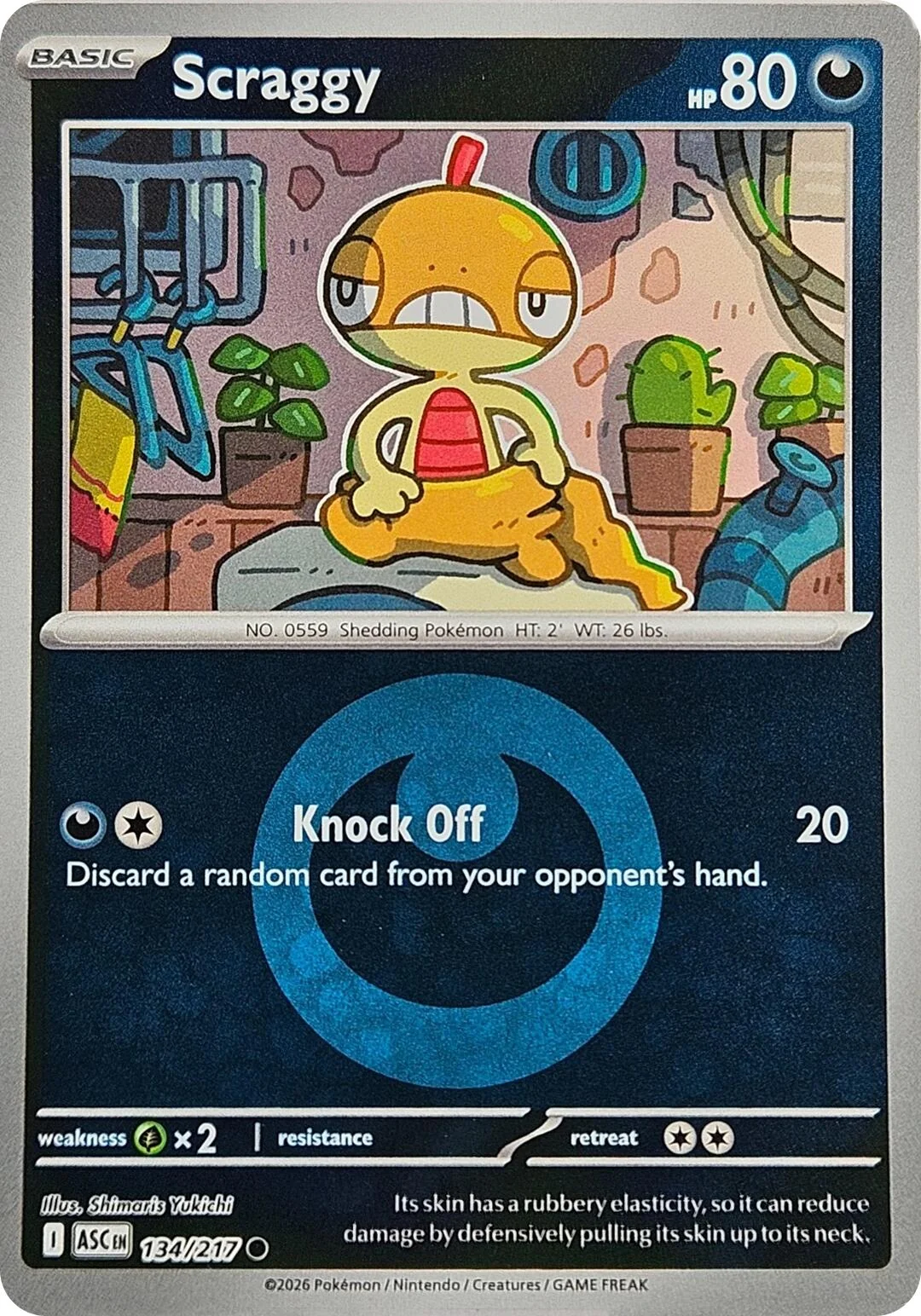 Scraggy (Energy Symbol Pattern) (134/217) (ME: Ascended Heroes)