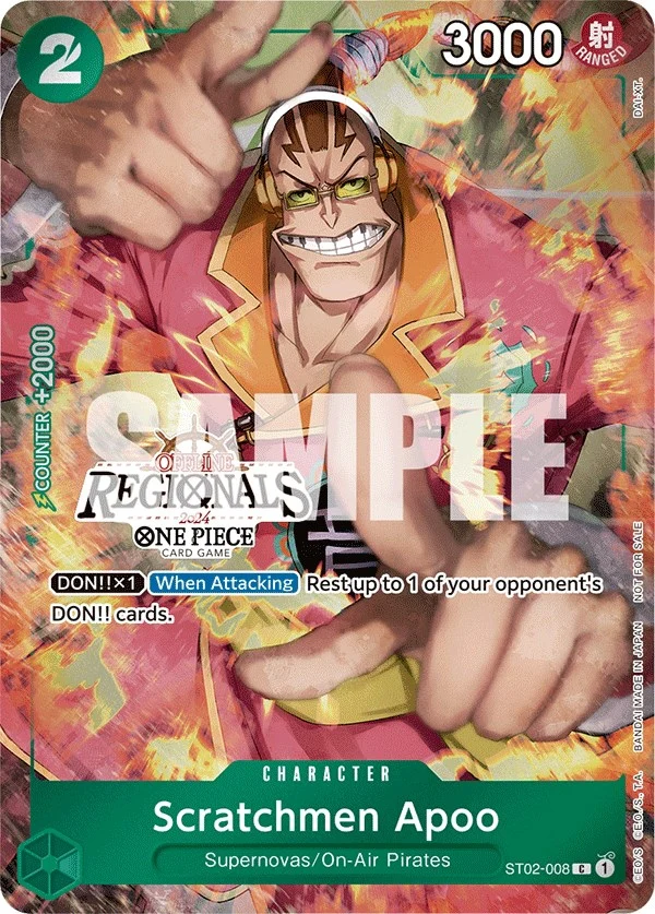Scratchmen Apoo (Offline Regional 2024) [Participant] (ST02-008) (One Piece Promotion Cards)
