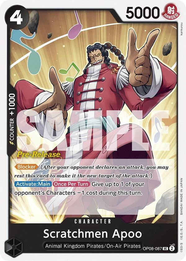 Scratchmen Apoo (OP08-087) (Two Legends Pre-Release Cards)