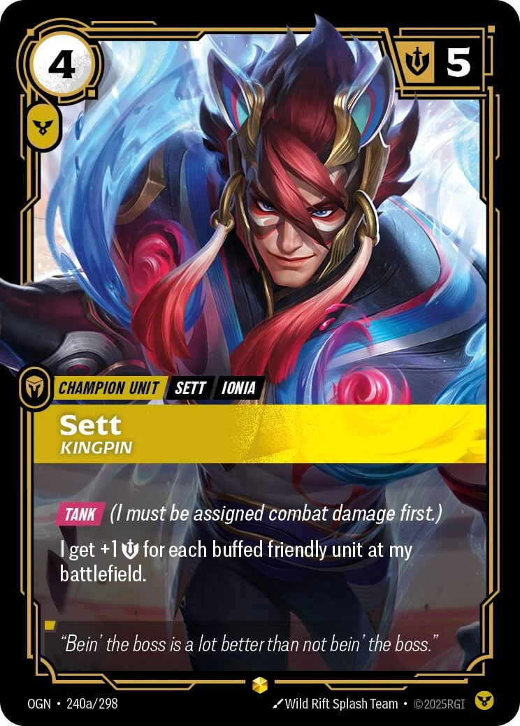 Sett - Kingpin (Alternate Art) (240a/298) (Origins)