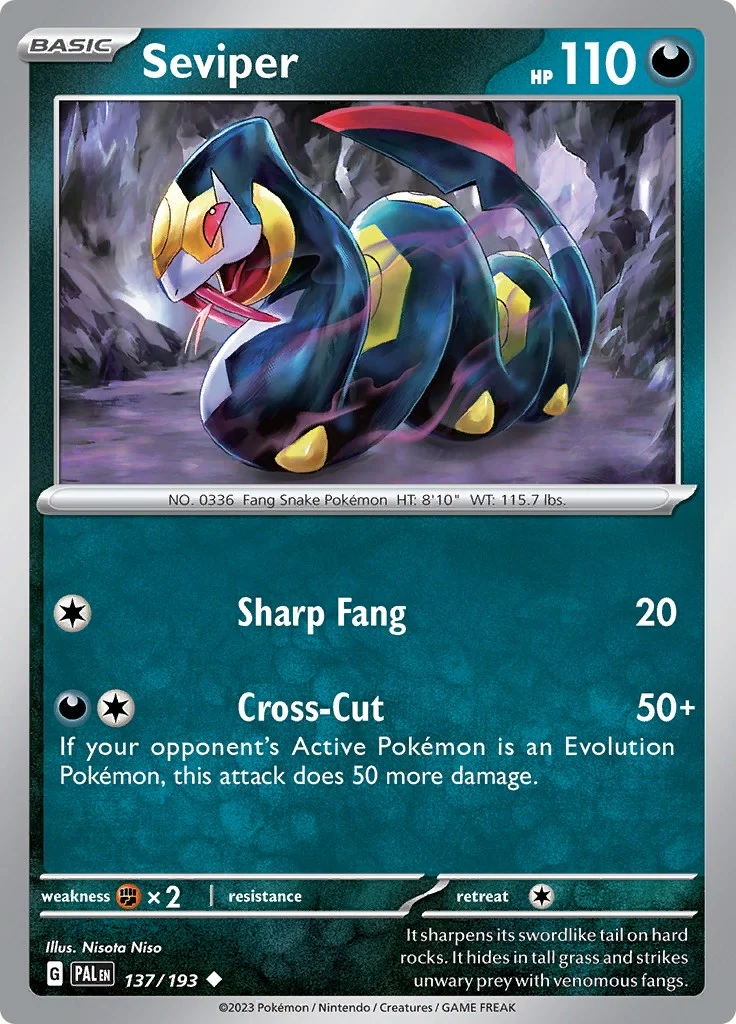 Seviper (137/193) (SV02: Paldea Evolved)
