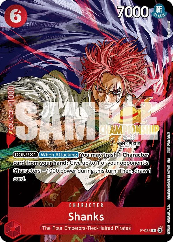 Shanks (CS 25-26 Event Pack) (P-083) (One Piece Promotion Cards)