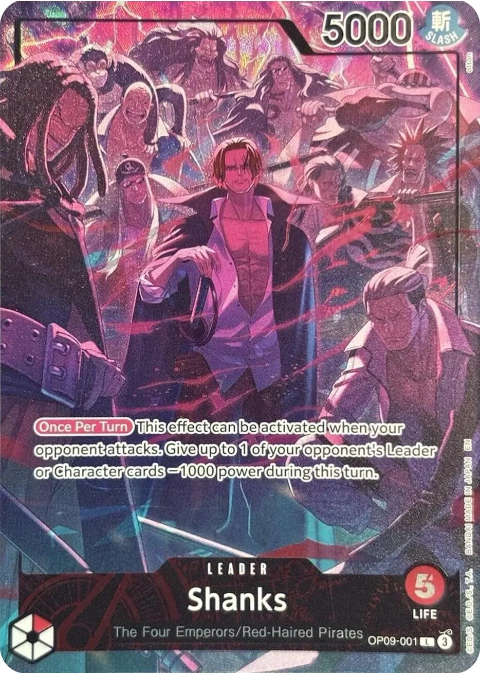 Shanks (English Version 2nd Anniversary Set) (OP09-001) (One Piece Promotion Cards)