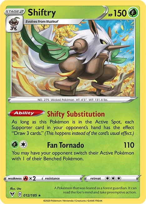 Shiftry (012/185) (SWSH04: Vivid Voltage)