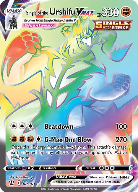 Single Strike Urshifu VMAX (Secret) (167/163) (SWSH05: Battle Styles)