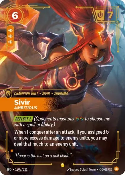 Sivir - Ambitious (Alternate Art) (120a/221) (Spiritforged)