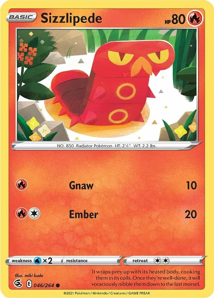 Sizzlipede (46) (046/264) (SWSH08: Fusion Strike)