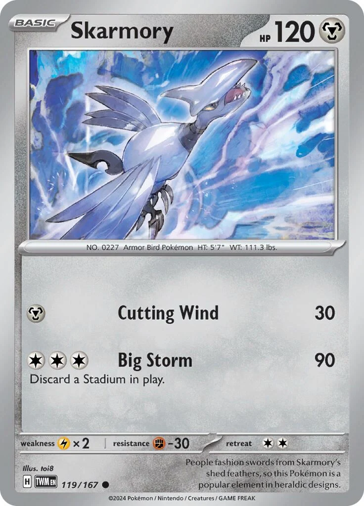 Skarmory (119/167) (SV06: Twilight Masquerade)