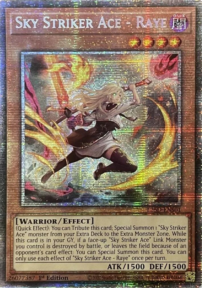 Sky Striker Ace - Raye (Alternate Art) (Starlight Rare) (L26D-ENS01) (Legendary Modern Decks 2026)