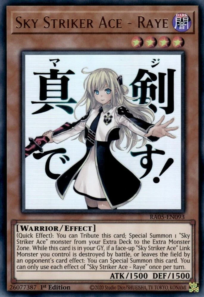 Sky Striker Ace - Raye (RA05-EN093) (Rarity Collection 5)