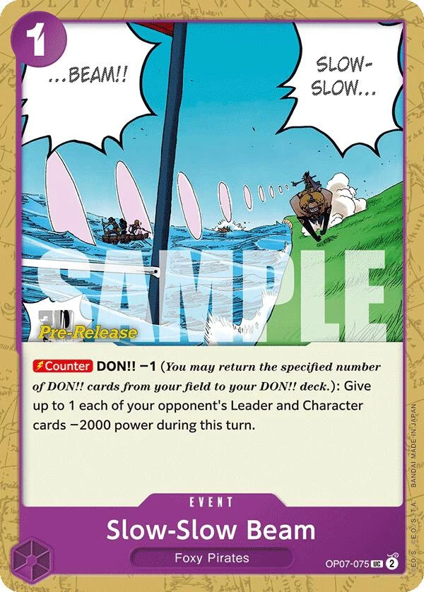 Slow-Slow Beam (OP07-075) (500 Years in the Future Pre-Release Cards)