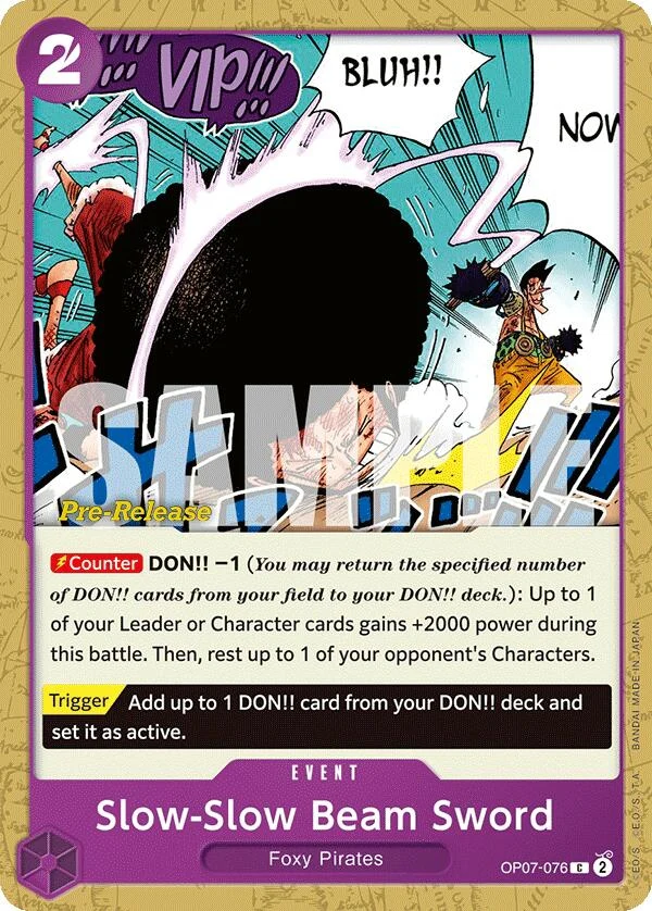 Slow-Slow Beam Sword (OP07-076) (500 Years in the Future Pre-Release Cards)