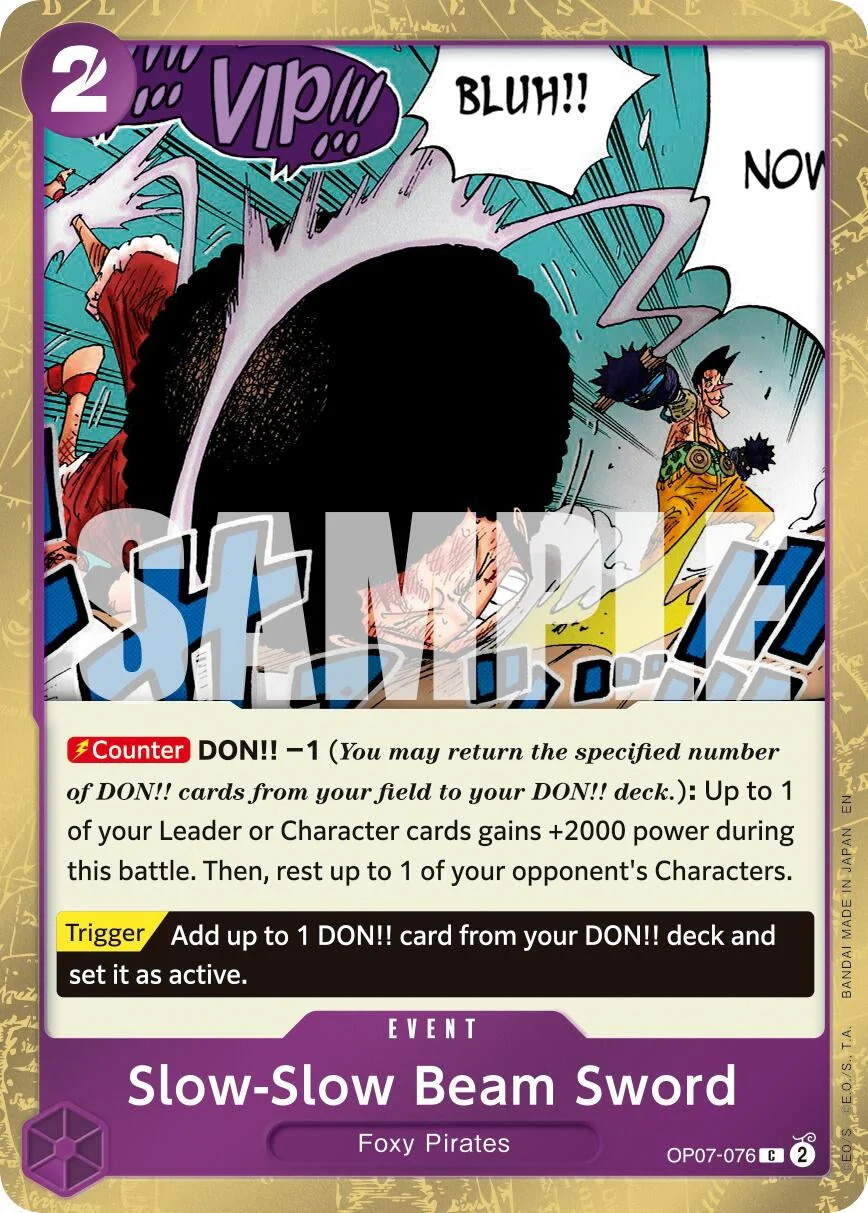 Slow-Slow Beam Sword (Pirate Foil) (OP07-076) (Premium Booster -The Best- Vol. 2)