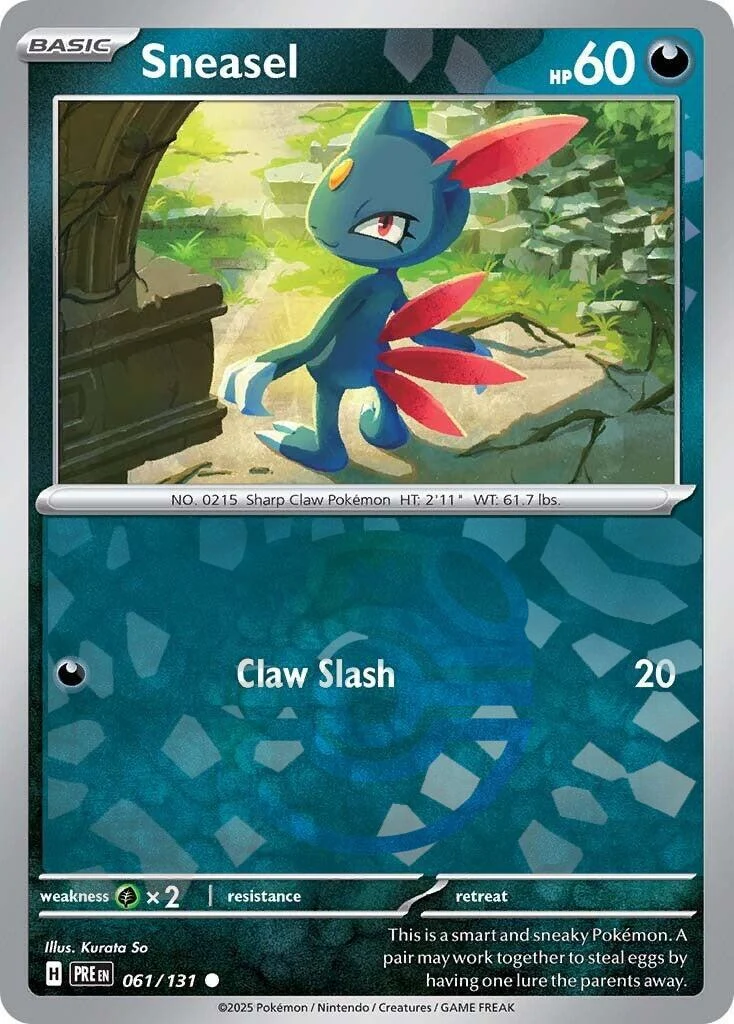 Sneasel (Master Ball Pattern) (061/131) (SV: Prismatic Evolutions)