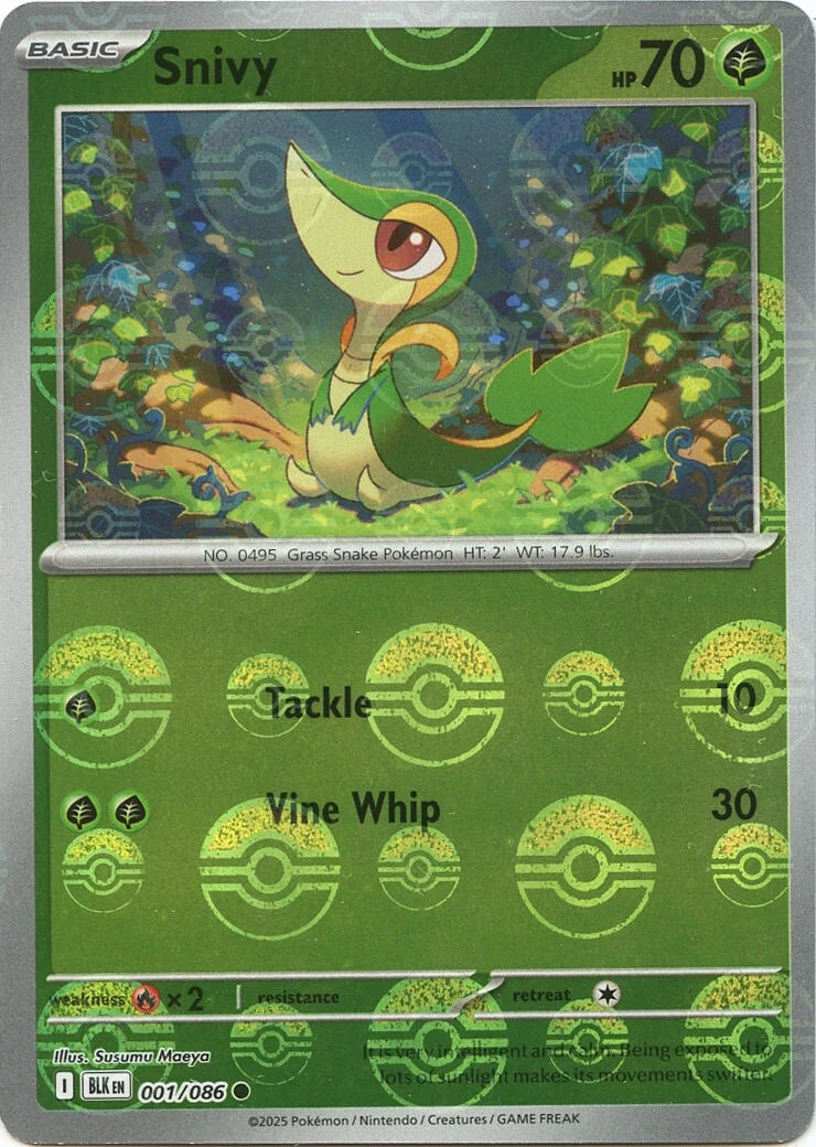 Snivy (Poke Ball Pattern) (001/086) (SV: Black Bolt)
