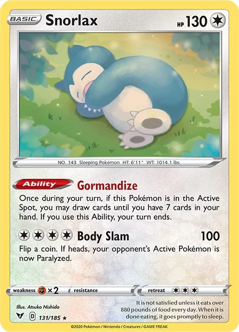 Snorlax (131/185) (SWSH04: Vivid Voltage)