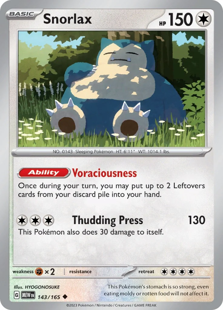 Snorlax (143/165) (SV: Scarlet & Violet 151)