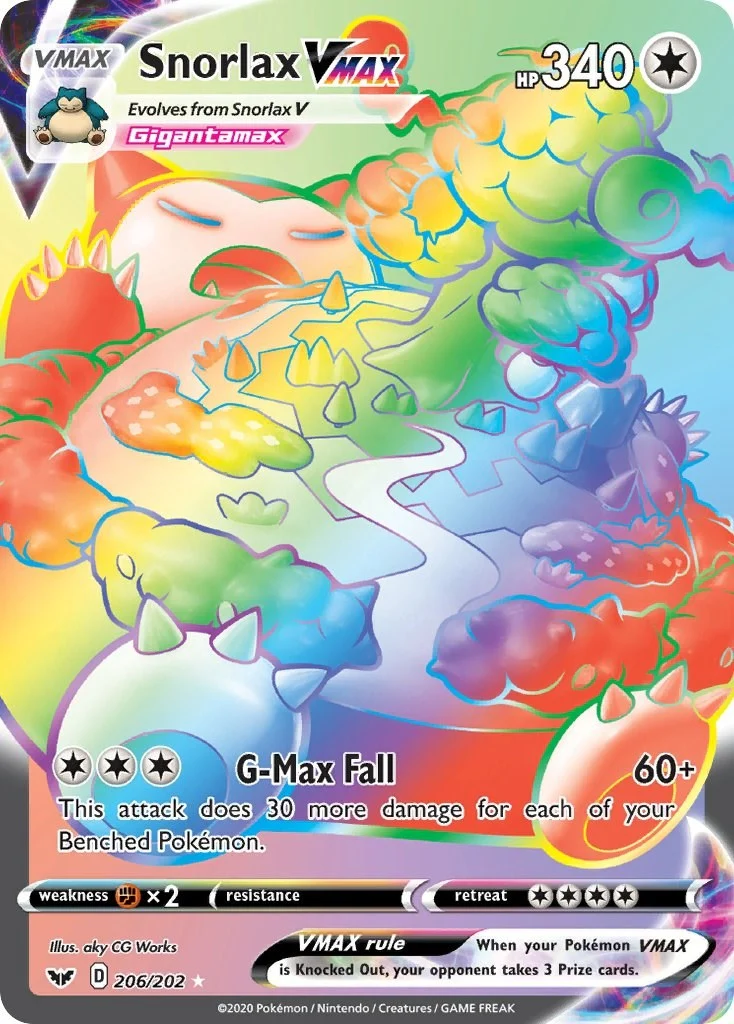 Snorlax VMAX (Secret) (206/202) (SWSH01: Sword & Shield Base Set)