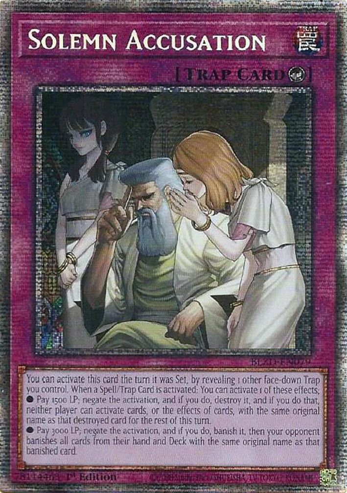 Solemn Accusation (Starlight Rare) (BLZD-EN079) (Blazing Dominion)