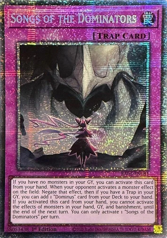 Songs of the Dominators (Starlight Rare) (RA05-EN081) (Rarity Collection 5)