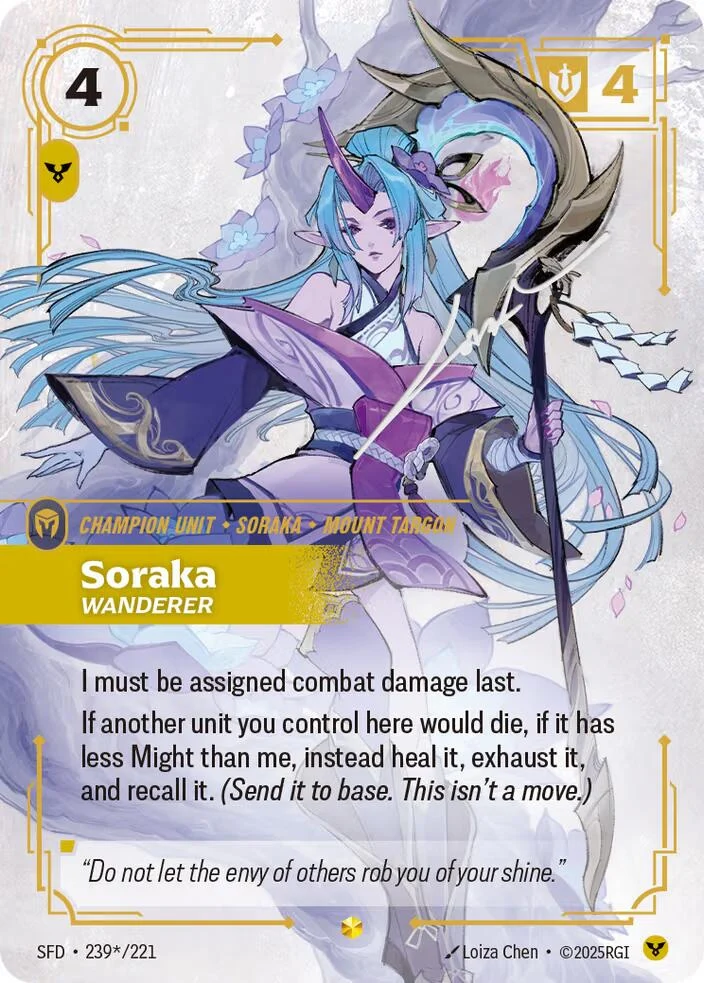 Soraka - Wanderer (Signature) (239*/221) (Spiritforged)