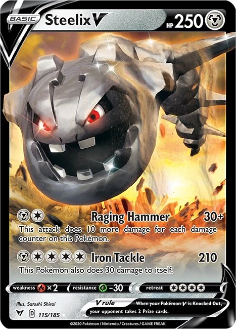 Steelix V (115/185) (SWSH04: Vivid Voltage)