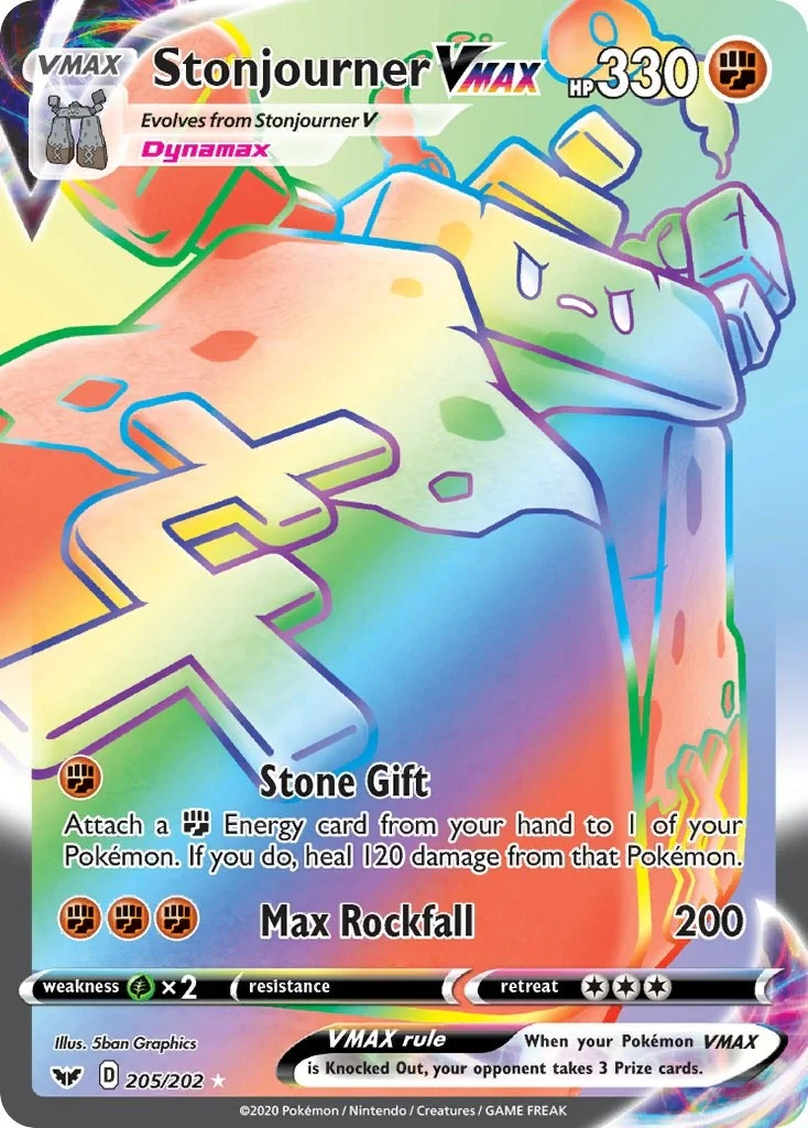 Stonjourner VMAX (Secret) (205/202) (SWSH01: Sword & Shield Base Set)