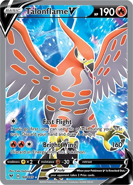 Talonflame V (Full Art) (168/185) (SWSH04: Vivid Voltage)