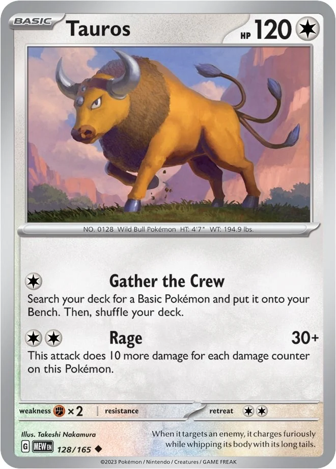 Tauros (128/165) (SV: Scarlet & Violet 151)