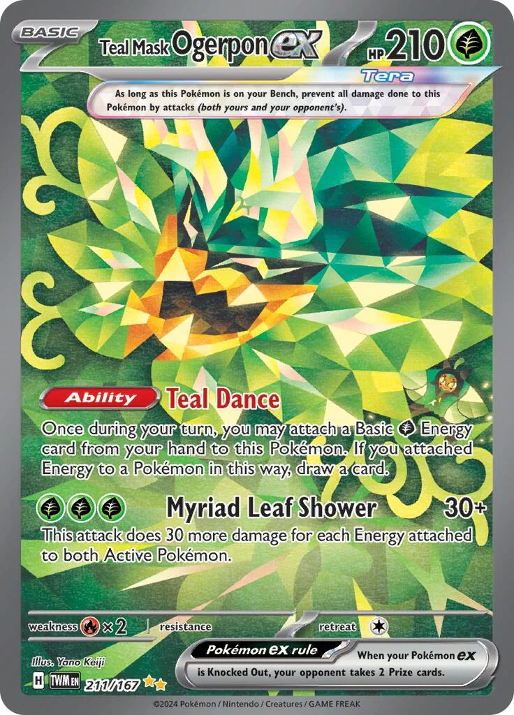 Teal Mask Ogerpon ex (211/167) (SV06: Twilight Masquerade)
