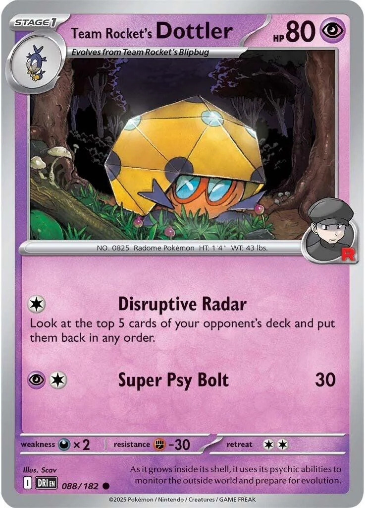 Team Rocket's Dottler (088/182) (SV10: Destined Rivals)